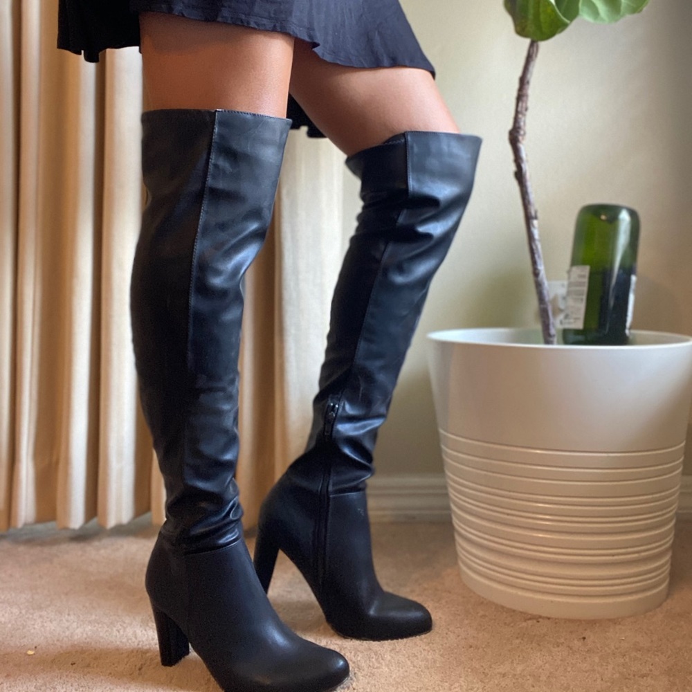 Over Knee Faux Leather Boots